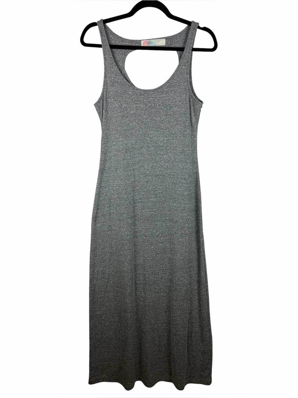 FP Beach Free People Gray Cutout Back Maxi Dress Small